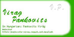 virag pankovits business card