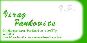 virag pankovits business card